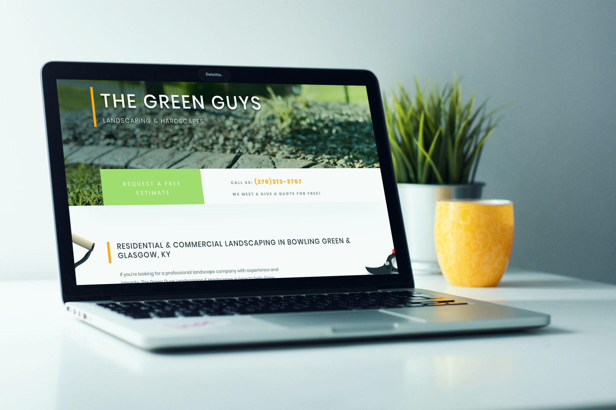 The Green Guys website designed by Brittney Gaddis Design