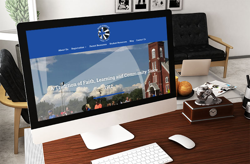 Mary Carrico Catholic School website designed by Brittney Gaddis Design