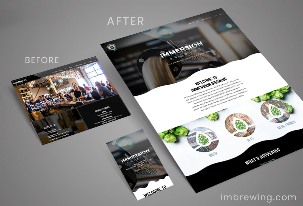 Immersion Brewing website designed by Brittney Gaddis Design